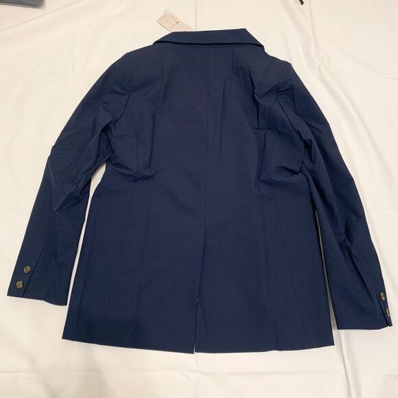 NWT Malbon Golf Woman Sz 2 Yasmeen Blazer Jacket Stretch Embroidered Logo Navy - Picture 2 of 7